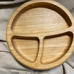 Baby Natural Bamboo suction Divided Plate
